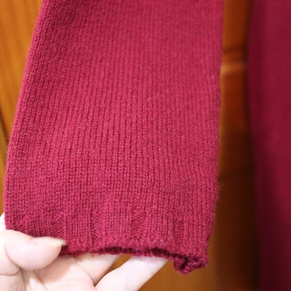 Dries Van Noten Vintage Red Wool Long Duster Cardigan Sweater Coat LG Bohemian - Picture 13 of 16